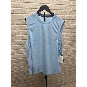 Athletic Works Mens Aqua Jasper Mixed Media Muscle Tank Top XL New AW26100162683